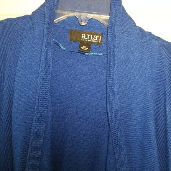 a.n.a. draped open-front cardigan asymmetrical stretch log sleeves - Picture 4 of 10